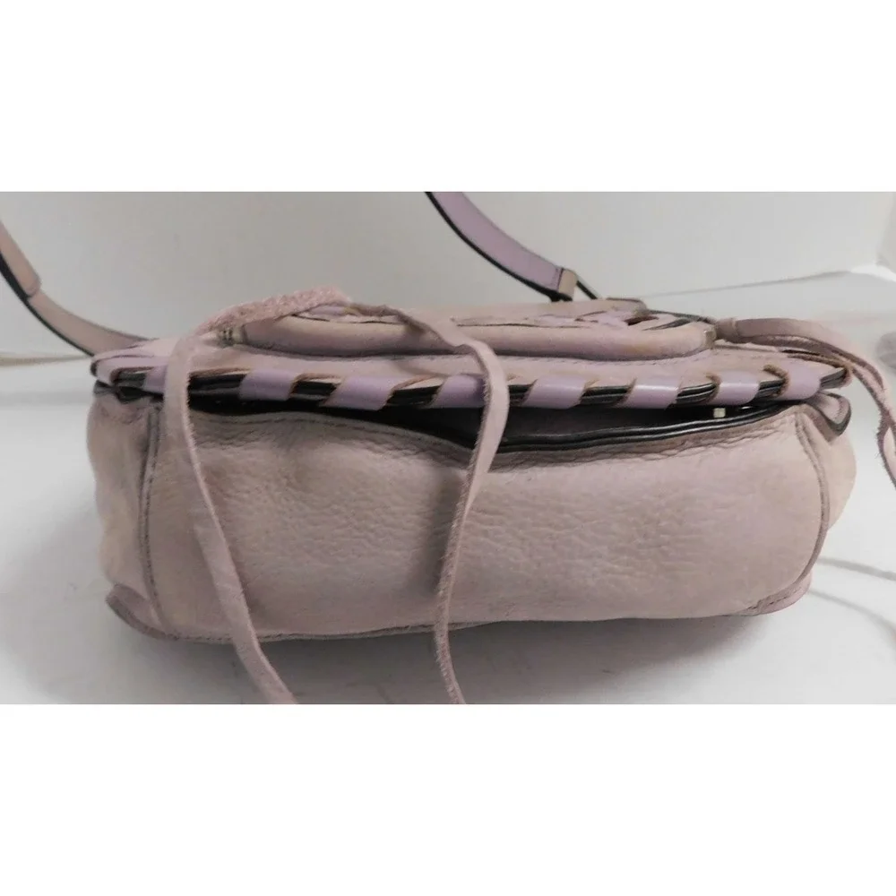 Rebecca Minkoff Vanity‎ Saddle Leather Crossbody Hand Bag Women Violet Purple